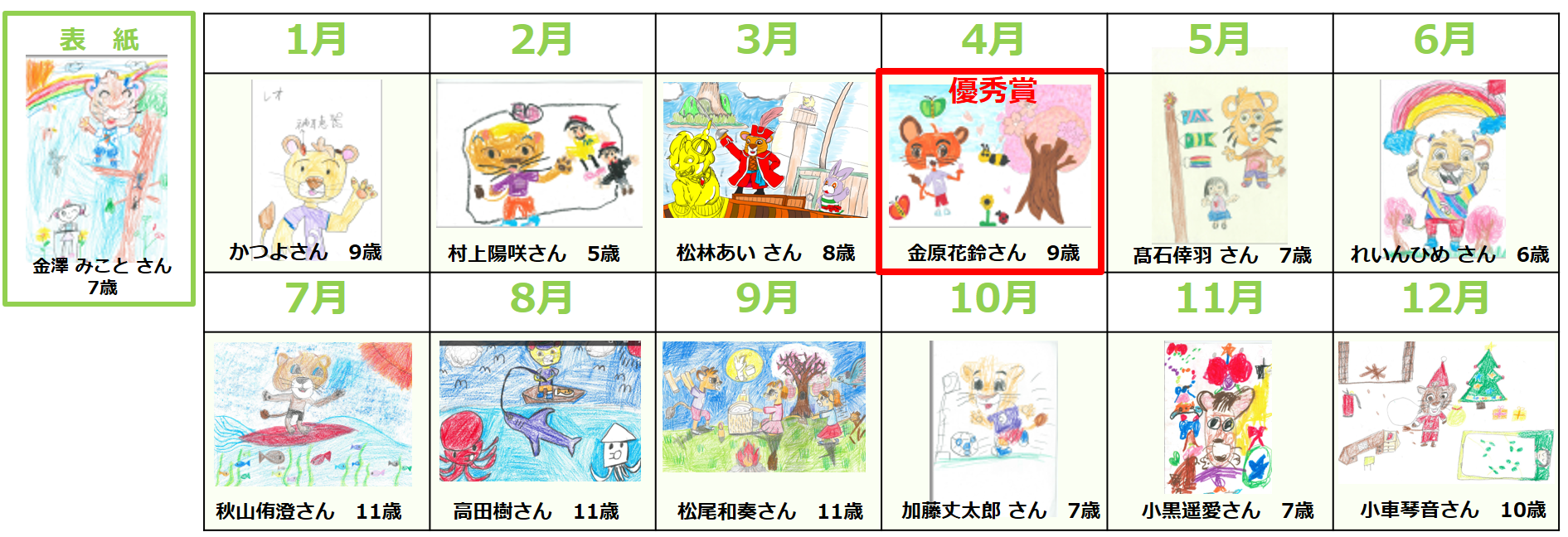 フォナック補聴器 2020年 カレンダー レオ君似顔絵 イラスト 募集の フォナック補聴器 2020年 カレンダー レオ君似顔絵 イラスト 募集の